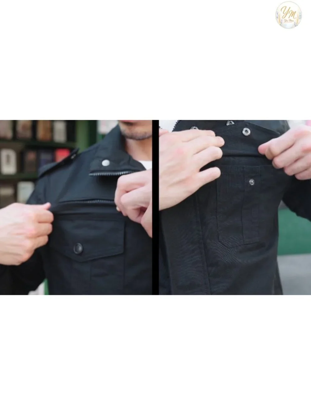Men's Cotton Military Flight Jacket Multi Pocket Workwear